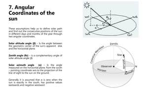 Apparent Solar ENVIRONMENTAL SCIENCES LECTURE 1 -: SOLAR GEOMETRY | PPTX