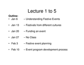 HKBU Lecture 1 -  understanding festive events