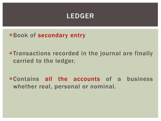 journal and ledger | PPT