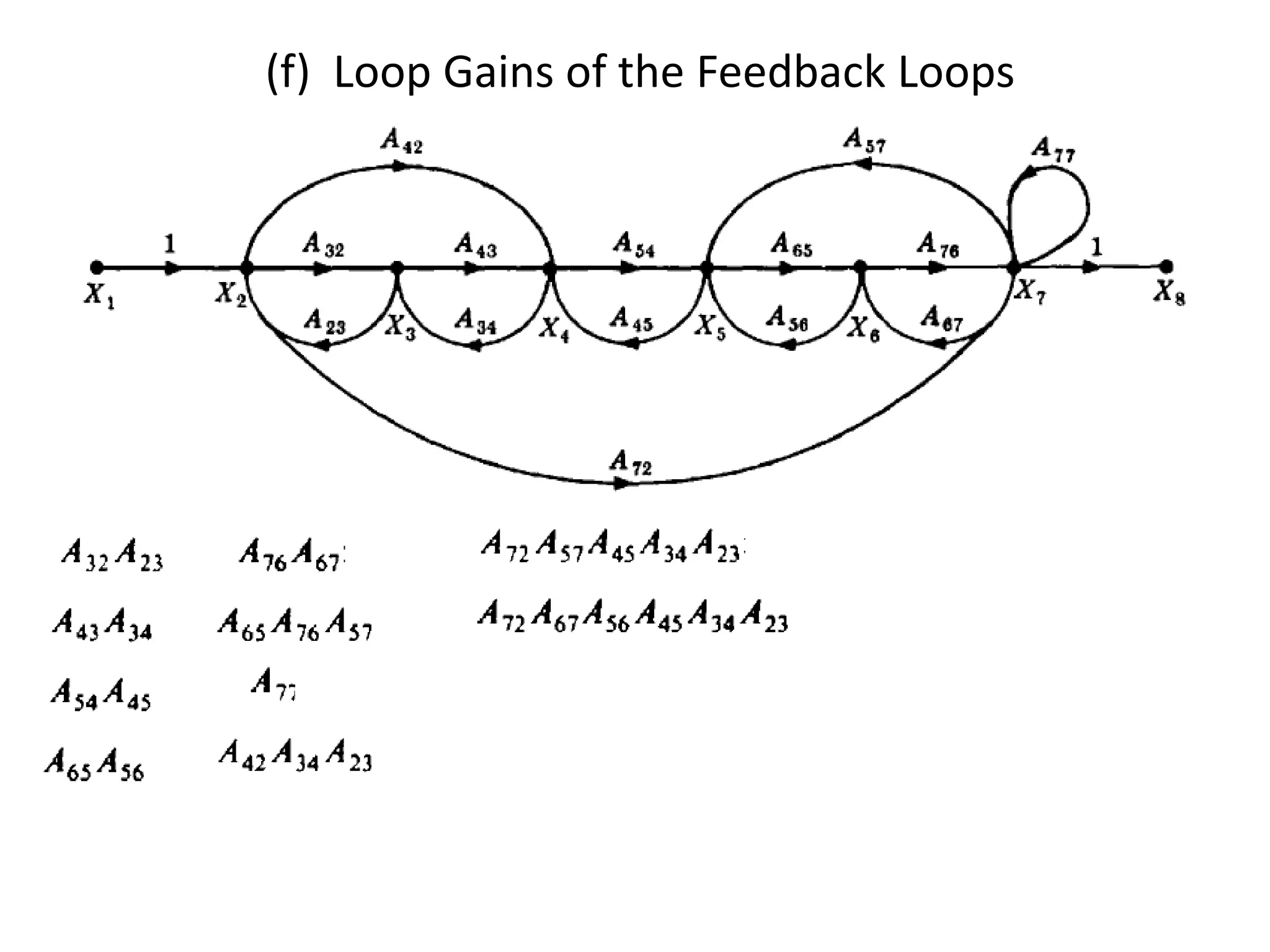 (f) Loop Gains of the Feedback Loops

 