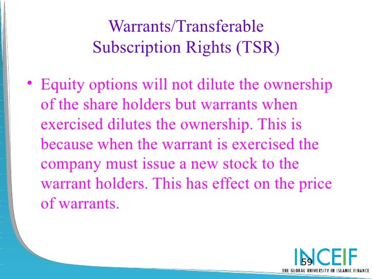 secondary market stock warrants