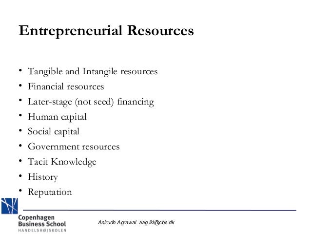 entrepreneurial resources