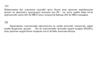 [A]
Хуйвалдааны бус олигополь пүүсийн эрэлт болон ахиу орлогын муруйнуудын
налалт нь өрсөлдөгч пүүсүүдүүд өгөгдсөн үнэ Р0 - ээс эхлэх үнийн ямар нэгэн
өөрчлөлтийг дагах (D1 ба МR1) эсвэл тооцохгүй байхаас (D2 ба MR2) хамаарна.
[Б]
Ерөнхийдөө, олигополийн өрсөлдөгчид нь үнийн өсөлтийг тооцохгүй, харин
үнийн бууралтыг дагадаг. Энэ нь олигополийн эрэлтийн муруй хугарах (D2eD1),
ахиу орлогын муруй босоо тасарсан хэсэгтэй байх шалтгаан болдог.
 