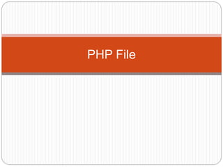 PHP File
 