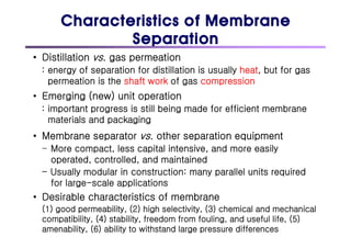 Good Separation Membrane separation | PDF