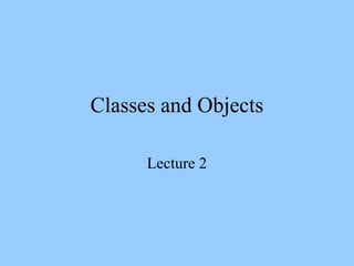 Classes and objects constructor and destructor | PPT