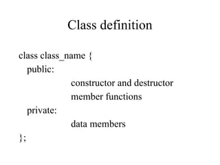 Classes and objects constructor and destructor | PPT