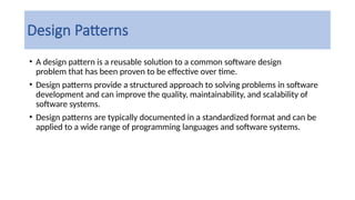 Design patterns software re engineering lect 10 | PPTX
