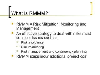 risk management (contd.) Risk Identification Risk Components and ...