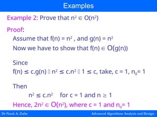 Algorithm Analysis Proofs Examples Lecture10.ppt advance algorithm analysis and design | PPT