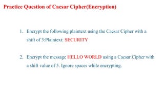 Lecture 10ppt cipher information security | PPTX