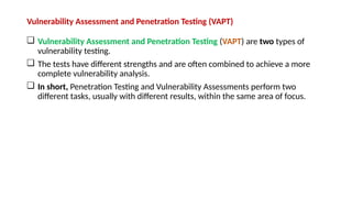 Comprehensive Guide to Vulnerability Assessment and Penetration Testing ...
