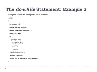 Lecture 10 - Control Structures 2 | PPT
