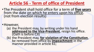 Lecture 10 office of indian president | PPTX