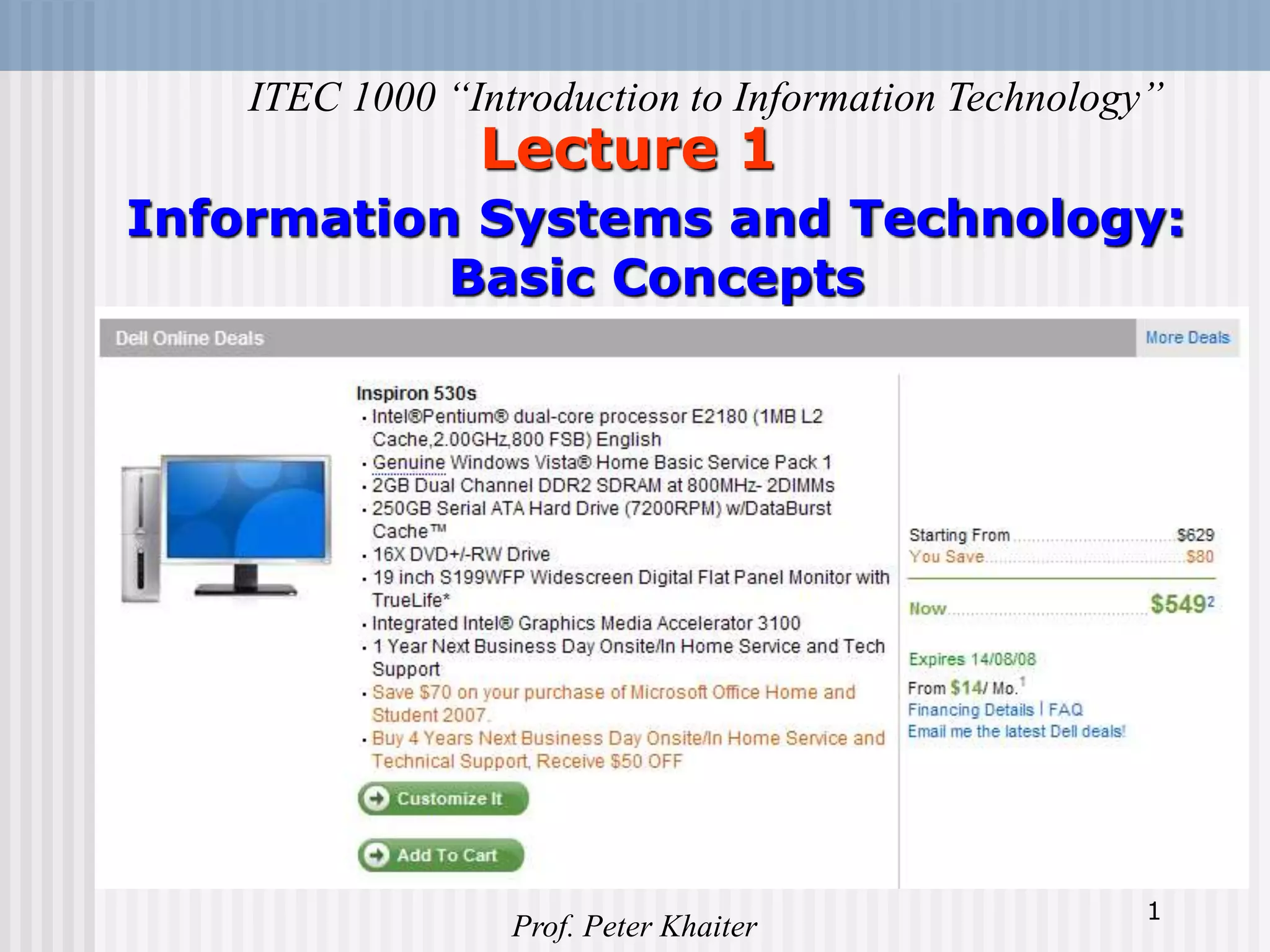 Information Systems and Technology: Basic Concepts | PPT