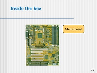 49
Inside the box
Motherboard
 