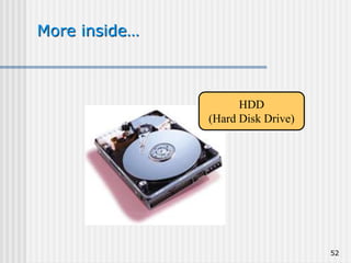 52
More inside…
HDD
(Hard Disk Drive)
 