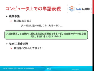 113
TensorBoardを使うには？
3. Writerを呼び出して対象のグラフと出力先を指定
4. ログ取得のオペレーションを実行してその結果をWriterで書き込み
2017/9/19
Singularity Copyright 2016 Singularity Inc. All rights
reserved
summary_writer = tf.summary.FileWriter( ‘logs’, sess.graph)
※宣言するとGraphsに対象のデータフローが描画される
# ログ取得を実行
summary = sess.run(summary_op, feed_dict={x:hoge, y:fuga})
# 取得した結果をwriterで書き込み
summary_writer.add_summary(summary, step)
 