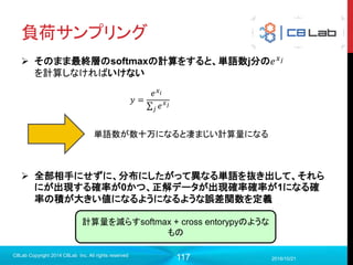 117
Distributions
 入力項目
 数値のテンソルならなんでも可能
 活用例
 重みや出力の分布観測
 重みも誤差も収束しているならうまくいっている、など
2017/9/19
C8Lab Copyright 2014 C8Lab Inc. All rights reserved
100%
93%
84%
69%
50%
色の濃さは分布の割合
をあらわす。
 