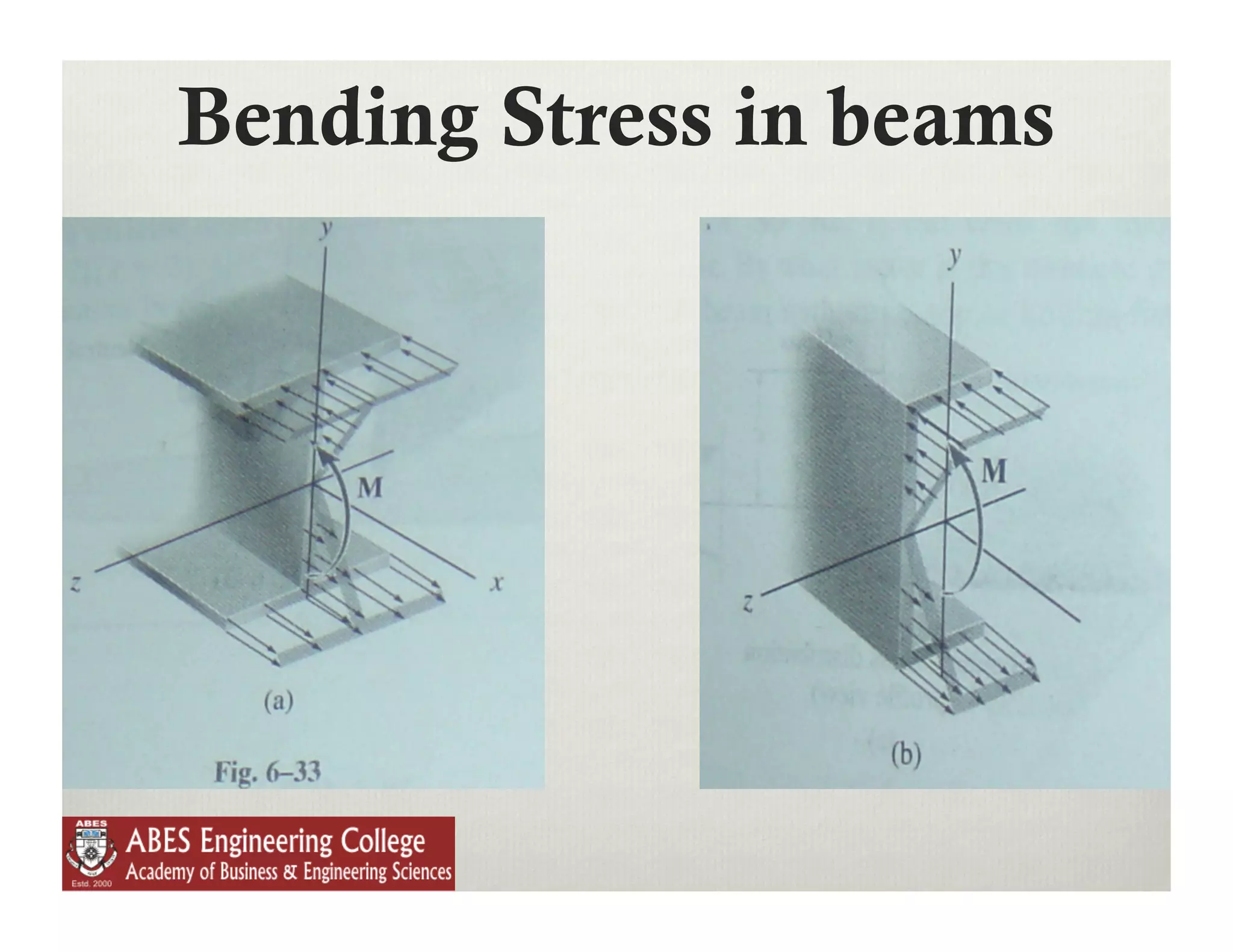 Bending Stress in beams
 