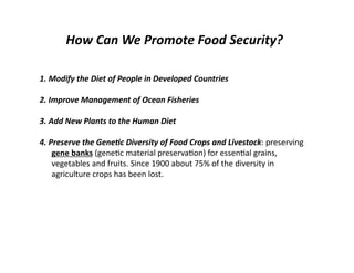 Lecture 10 food hunger and poverty