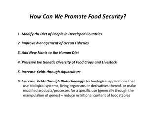 Lecture 10 food hunger and poverty