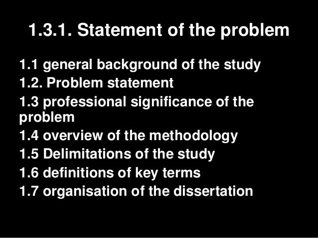 Definition of key terms in dissertation