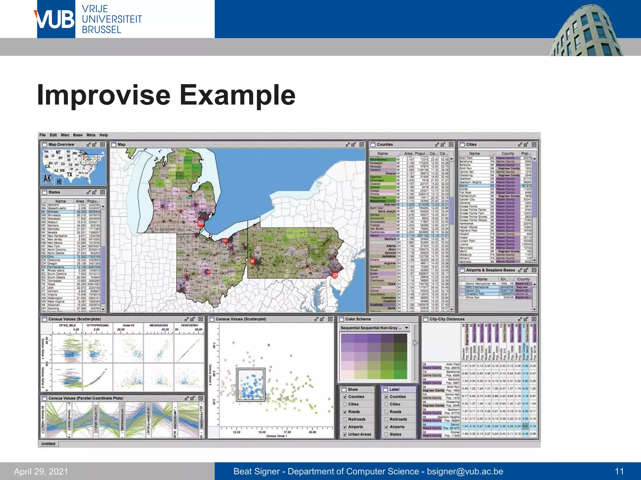 Beat Signer - Department of Computer Science - bsigner@vub.ac.be 11
April 29, 2021
Improvise Example
 