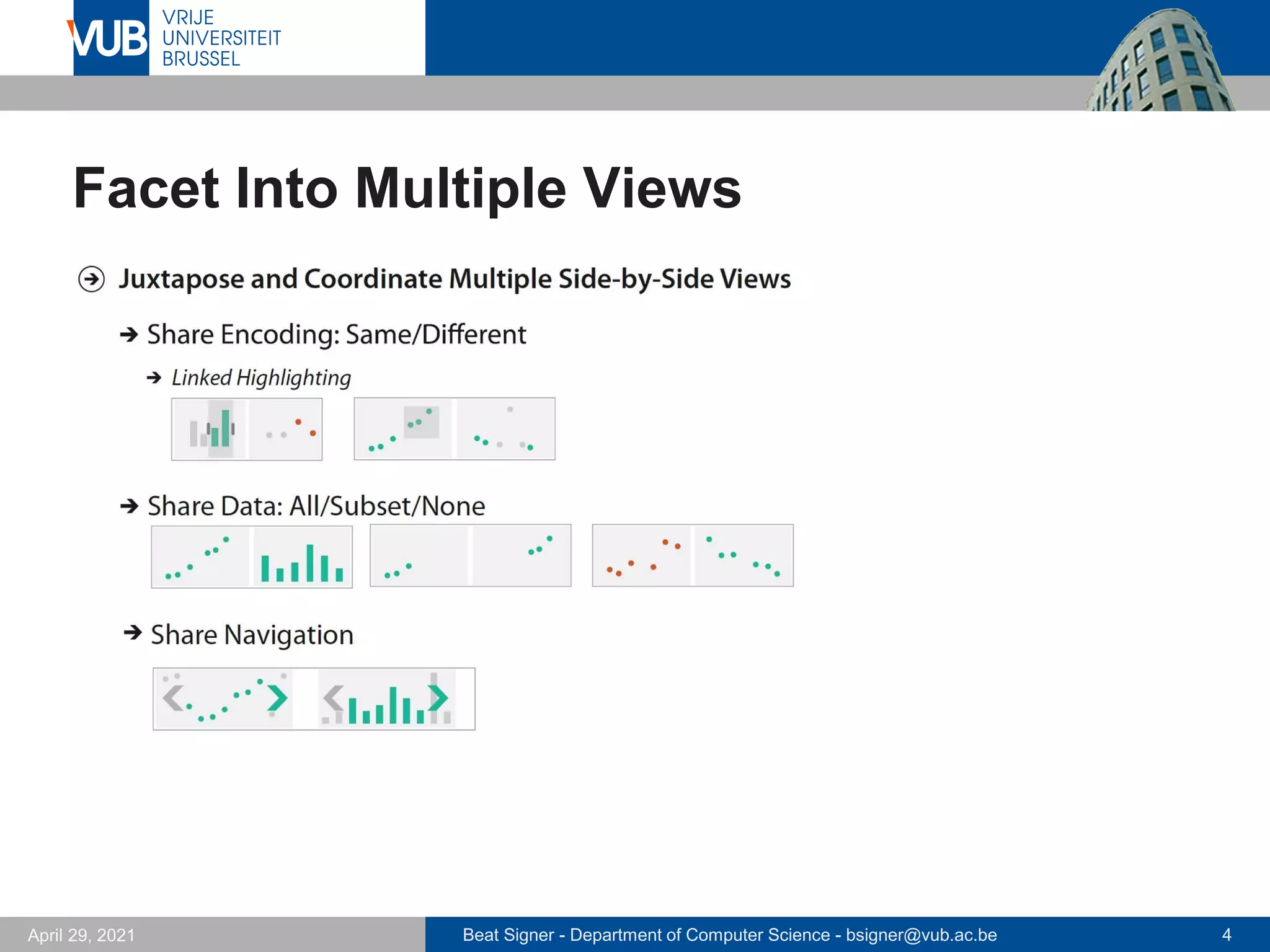 Beat Signer - Department of Computer Science - bsigner@vub.ac.be 4
April 29, 2021
Facet Into Multiple Views
 
