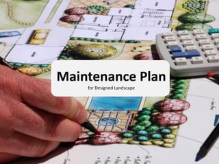 Maintenance Plan for Designed Landscape  