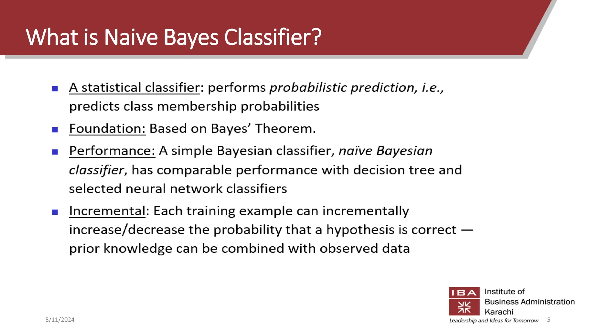 Lecture 10 Naive Bayes Classifier.hdghpptx | PPT