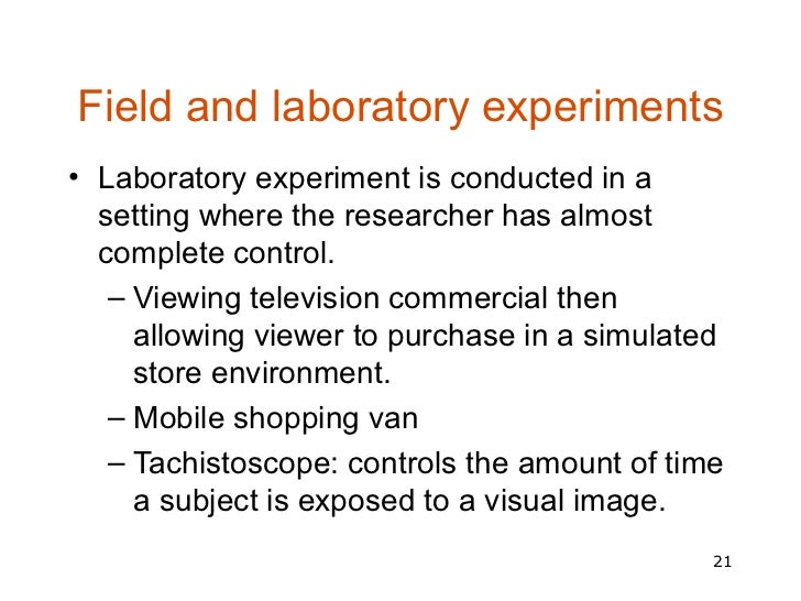 how an experiment is conducted