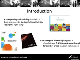 Lecture 10: Good and Bad CSR – A critical perspective | PPT