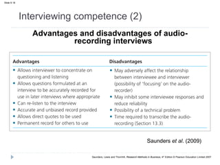 Interview Data Collection Drawbacks Lecture 10 primary data collection interviews | PPT