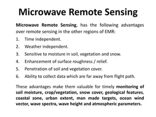 Comprehensive Overview of Microwave Remote Sensing in Geomatics | PDF