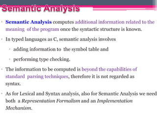 Lecture 10 semantic analysis 01 | PPTX