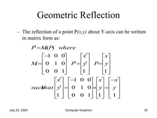 lecture11-11_16827_2d-transformations in computer graphics | PPTX