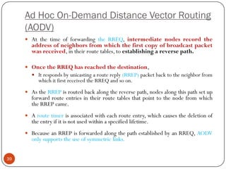 Lecture 11 14. Adhoc routing protocols cont.. | PDF