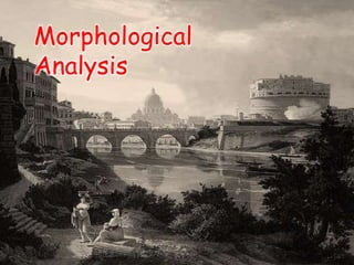 Morphological
Analysis
 
