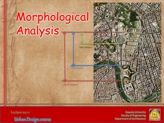 Zaqaziq University
Faculty of Engineering
Department of Architecture
Morphological
Analysis
1013 meters
760 meters
280 meters
 