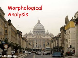 Morphological
Analysis
 