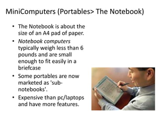 Sub Notebook Form Factor INTRODUCTION TO COMPUTING | PPTX
