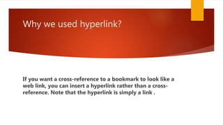 links in MS word | PPTX