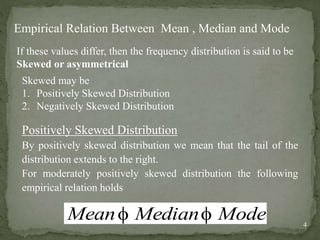 RELATION BETWEEN MEAN, MEDIAN AND MODE IN BIOSTATIC | PPT