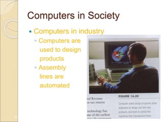 Computers in Society
 Computers in industry
◦ Computers are
used to design
products
◦ Assembly
lines are
automated
1A-36
 