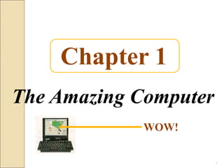 Chapter 1
The Amazing Computer
WOW!
1
 