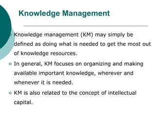 Introduction to Knowledge Management Now | PPTX