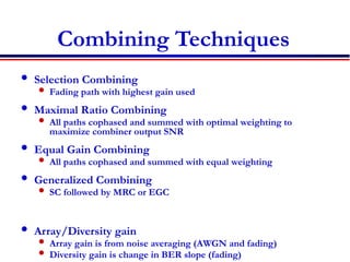 Maximal Combiners Advanced Wireless Communication: Diversity Combining Techniques and ...