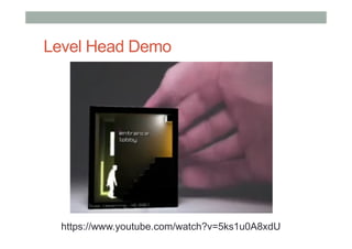 Level Head Demo
https://www.youtube.com/watch?v=5ks1u0A8xdU
 