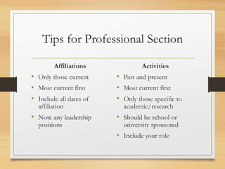CV writing | PPTX
